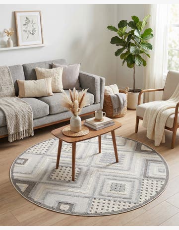 Sandy Beige Arlo Round Rug