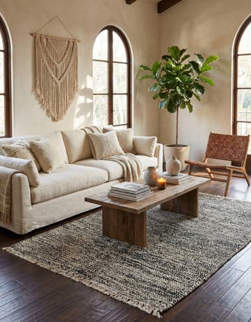 5' 2 x 8' 10 Hand Knotted Moroccan Wool Rug