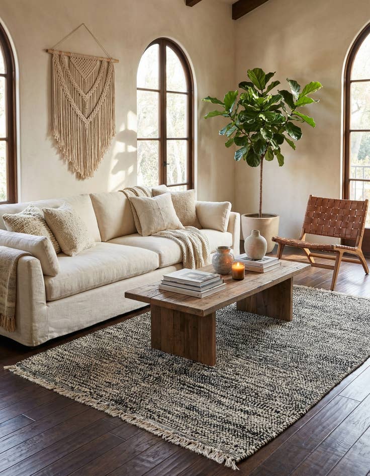 Detail image of 5' 2 x 8' 10  Hand Knotted Moroccan Wool Rug