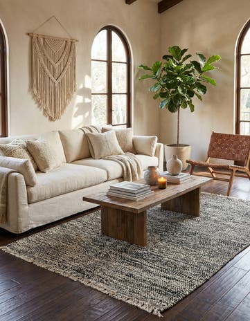5' 2 x 8' 10 Hand Knotted Moroccan Wool Rug