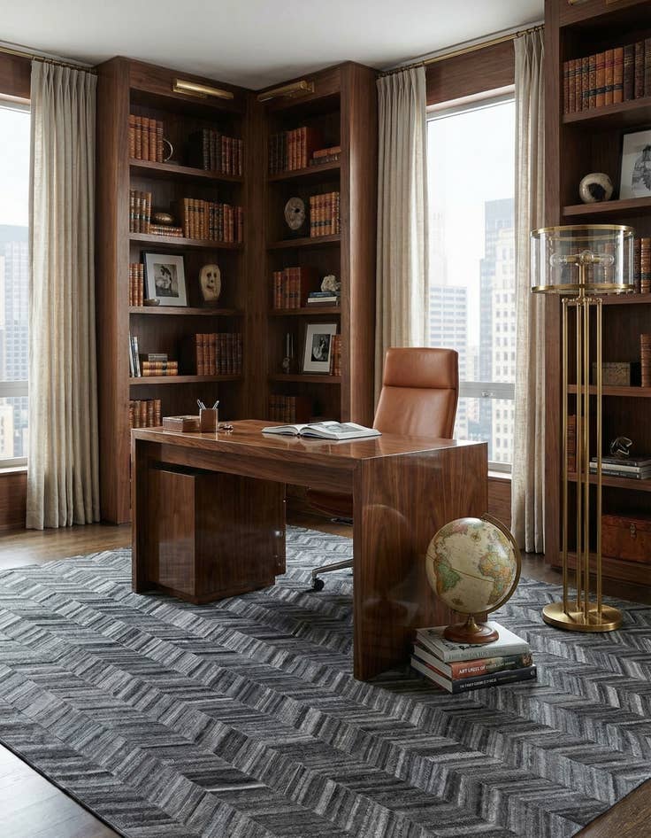 Detail image of  5' 4 x 8' 1 Cowhide Rug