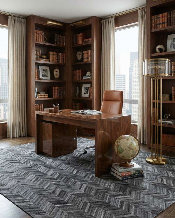 5' 4 x 8' 1 Cowhide Rug