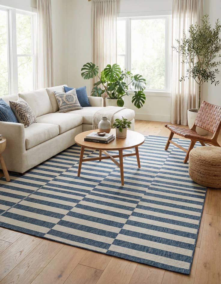 Detail image of  10' x 13'  Washable Ribbon Indoor / Outdoor Rug