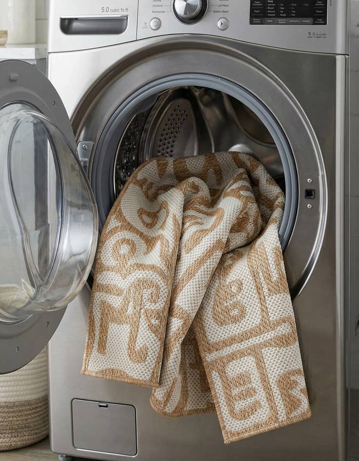 Detail image of 2' x 5' 3  Washable Modern Indoor / Outdoor Runner Rug