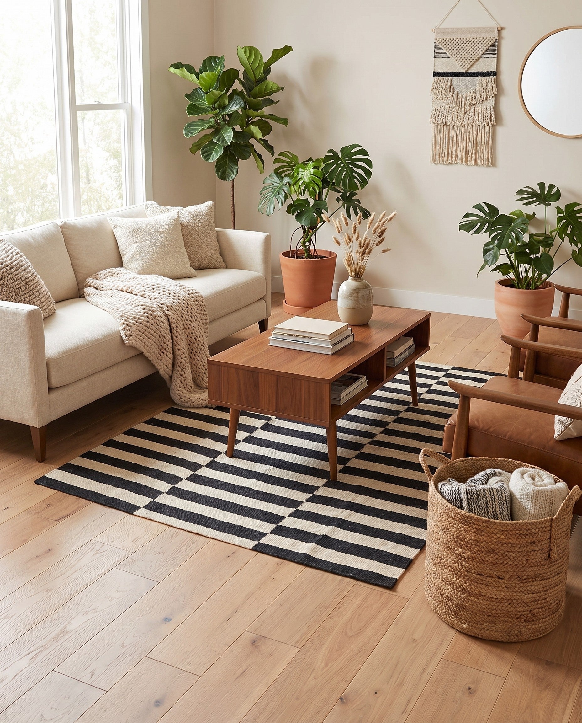 4' 1 x 5' 10 Hand Woven Kilim Modern Wool Rug