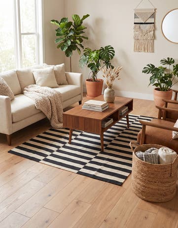 4' 1 x 5' 10 Hand Woven Kilim Modern Wool Rug