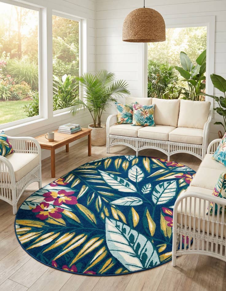 Detail image of 6' x 9' Bloom Oval Rug