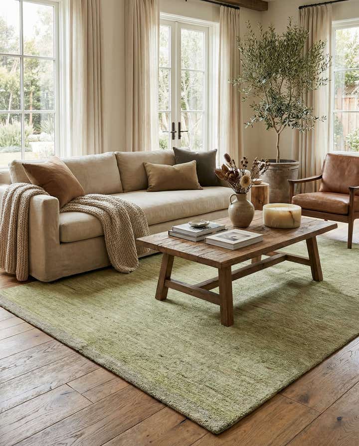 4' 6 x 6' 4 Hand Knotted Moroccan Wool Rug