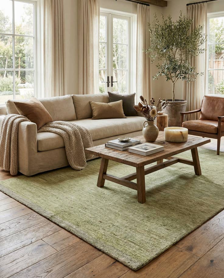 Detail image of 4' 6 x 6' 4 Hand Knotted Moroccan Wool Rug