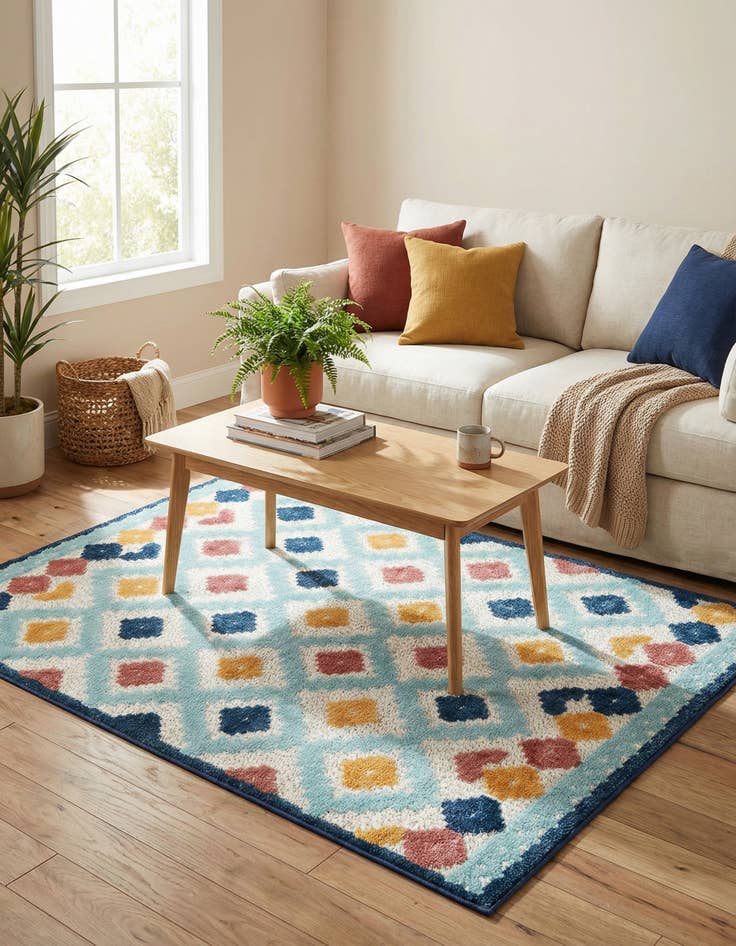 Detail image of  4' x 6'  Washable Belize Indoor / Outdoor Rug