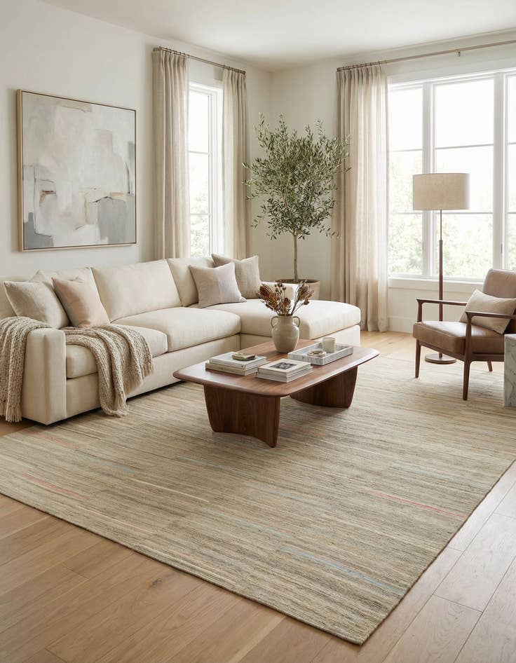 Detail image of 9' x 11' 5  Hand Woven Kilim Modern Wool Rug