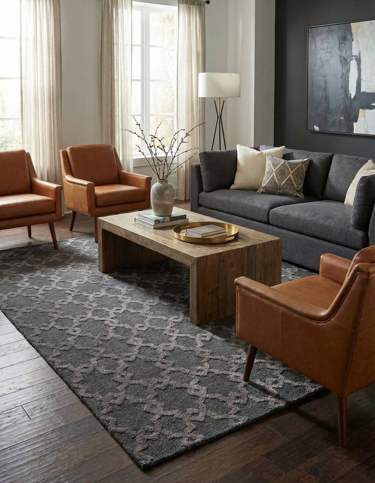 Detail image of 8' x 10'  Hand Knotted Luna Rug