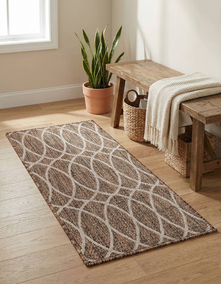 Detail image of 2' x 3'  Washable Trellis Indoor / Outdoor Rug