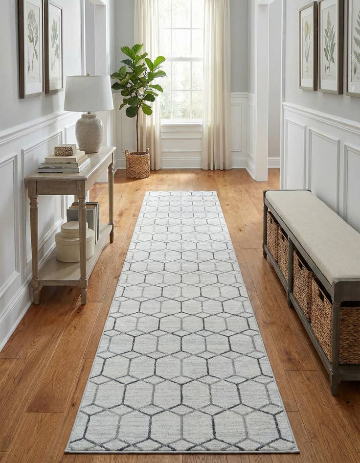 Detail image of  3' x 19' 8 Lattice Trellis Runner Rug