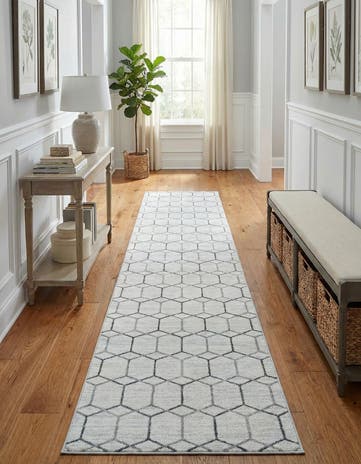3' x 19' 8 Lattice Trellis Runner Rug