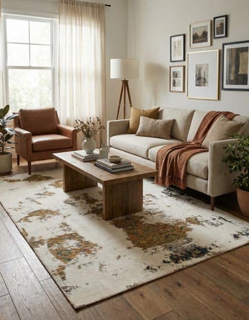 5' 7 x 8' 5 Hand Knotted Ultra Vintage Persian Wool Rug
