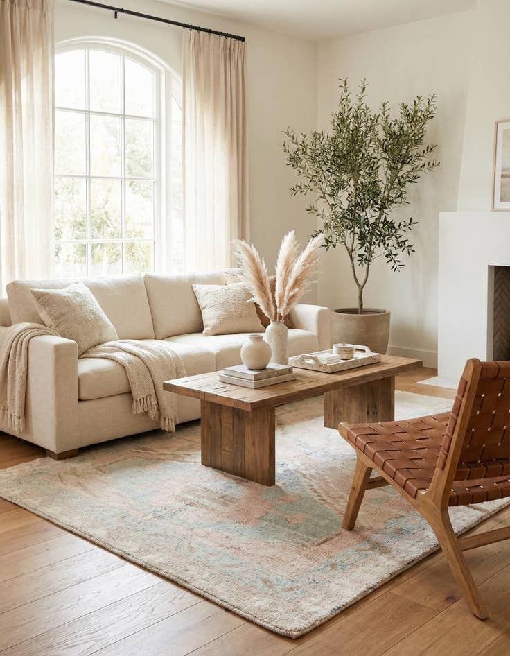 Detail image of 7' 2 x 10'  Hand Knotted Moroccan Wool Rug