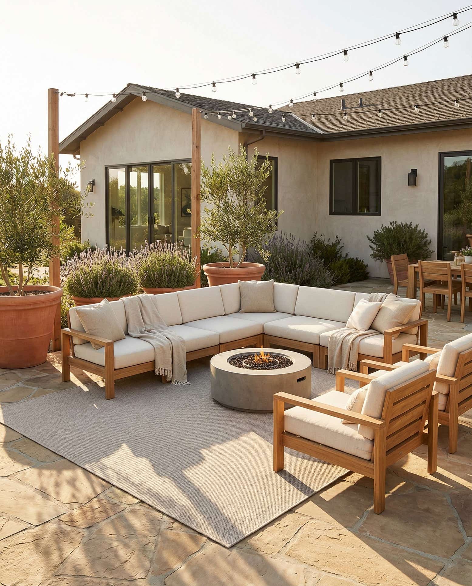 10' x 14' Easy-Clean Solid Indoor / Outdoor Rug