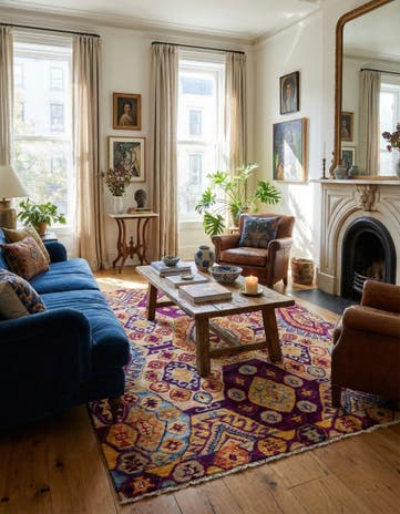 5' 9 x 7' 8 Hand Knotted Darya Rug