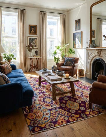 5' 9 x 7' 8 Hand Knotted Darya Rug