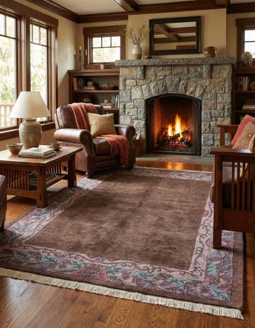 5' 7 x 7' 5 Hand Knotted Tibet Wool Rug