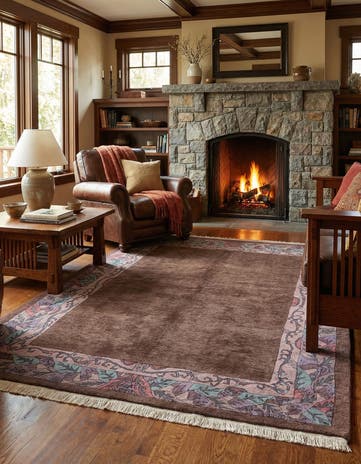 5' 7 x 7' 5 Hand Knotted Tibet Wool Rug