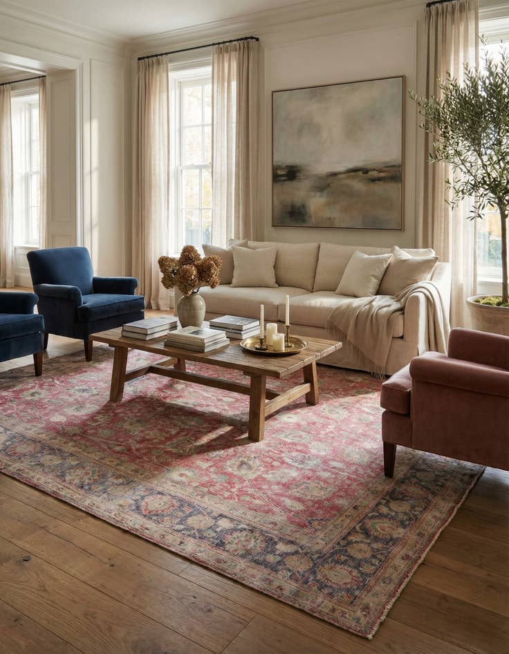 Detail image of 9' 7 x 11' 2  Hand Knotted Ultra Vintage Persian Wool Rug