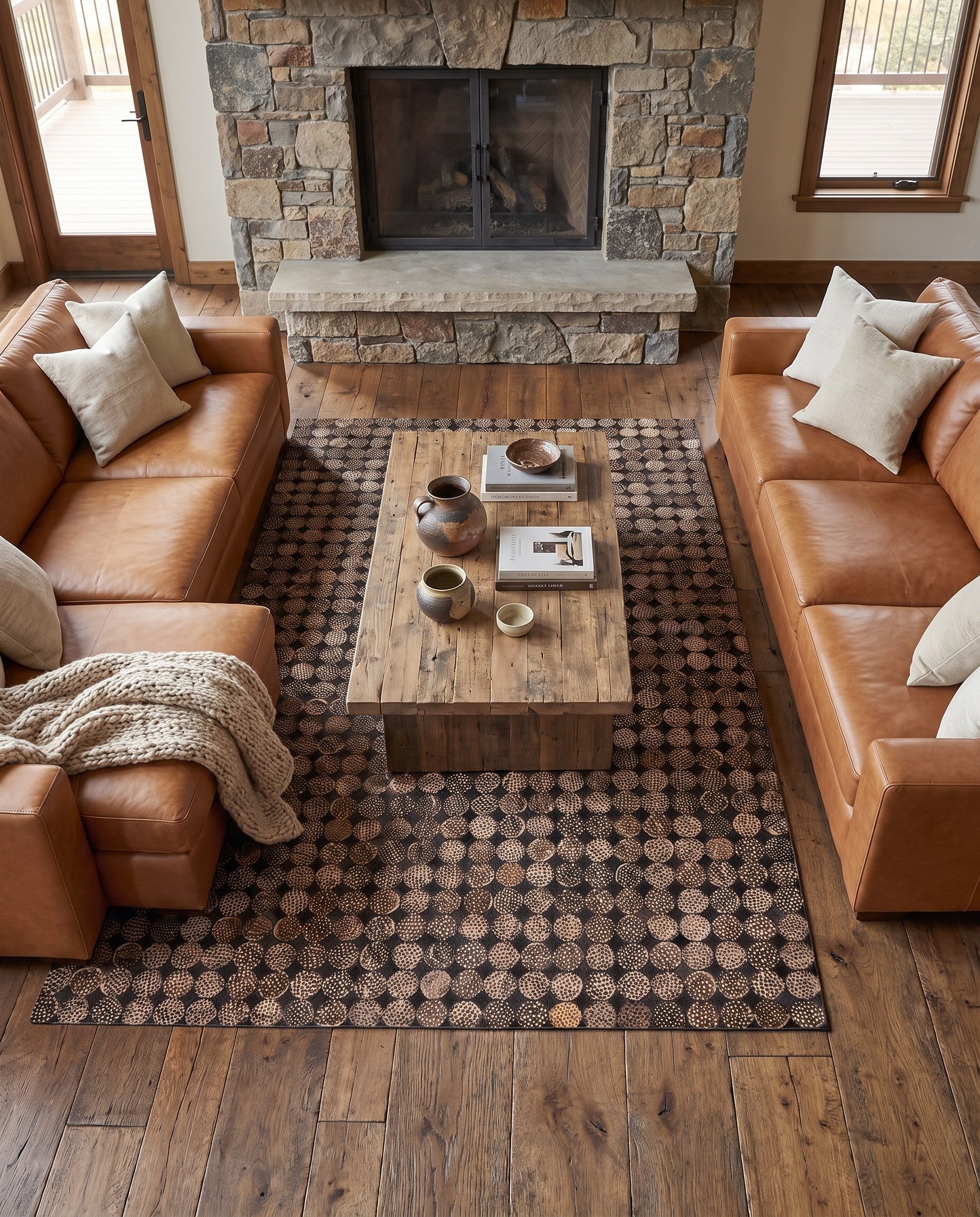 4' 8 x 6' 8 Cowhide Rug