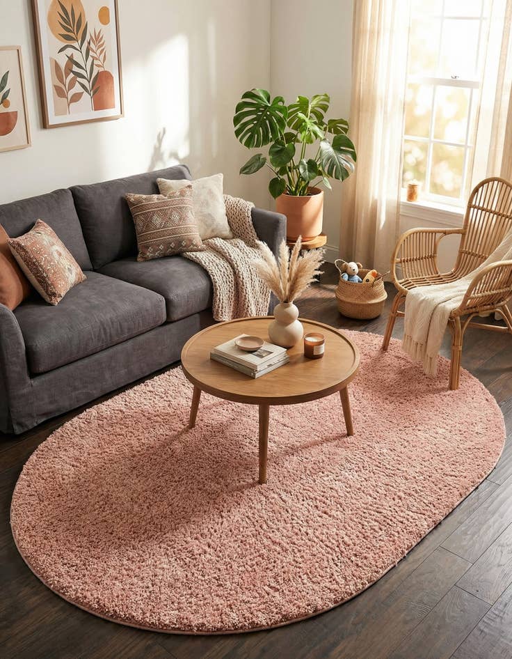 Detail image of 5' x 8' Everyday Shag Oval Rug