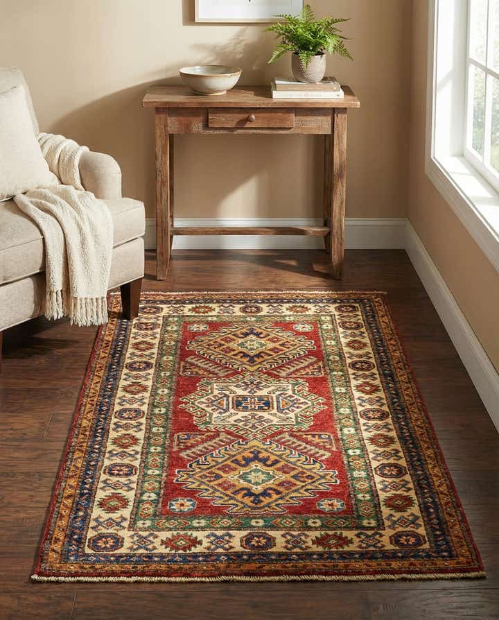 3' x 4' 4 Hand Knotted Kazak Oriental Rug