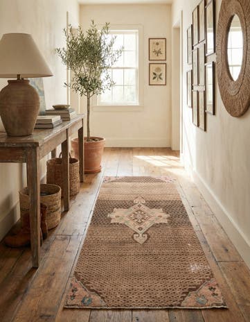 3' 2 x 7' 5 Hand Knotted Ultra Vintage Persian Wool Runner Rug