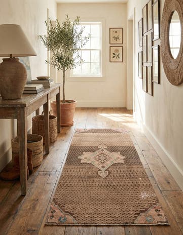 3' 2 x 7' 5 Hand Knotted Ultra Vintage Persian Wool Runner Rug