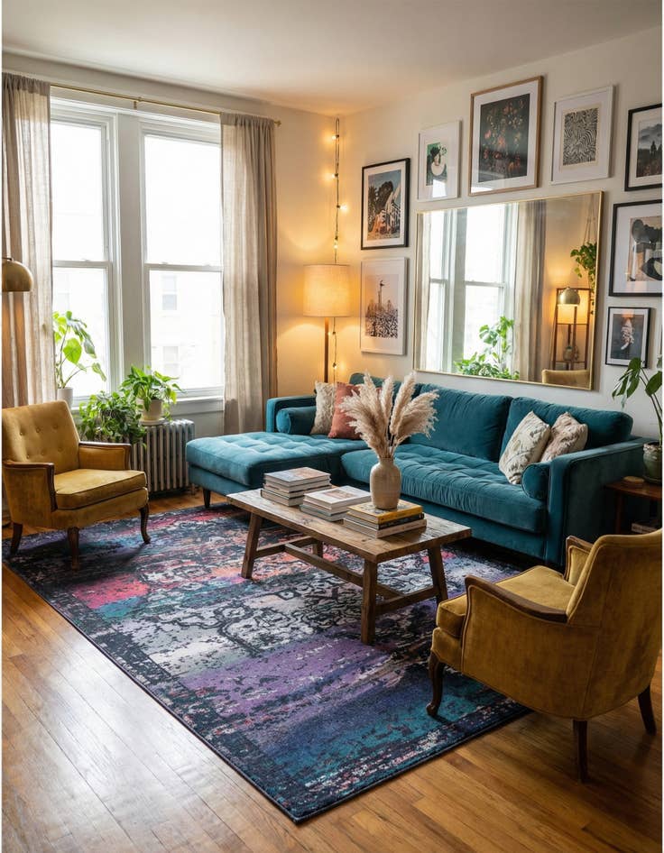 Detail image of 10' 6 x 13'  Washable Renaissance Rug