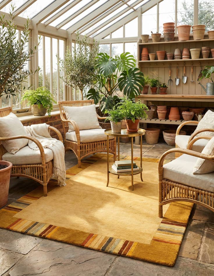 Detail image of 4' 8 x 6' 7  Hand Knotted Nepal Wool Rug