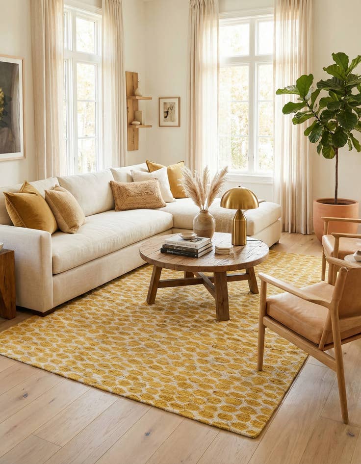 Detail image of 6' x 9' 1  Hand Knotted Darya Wool Rug