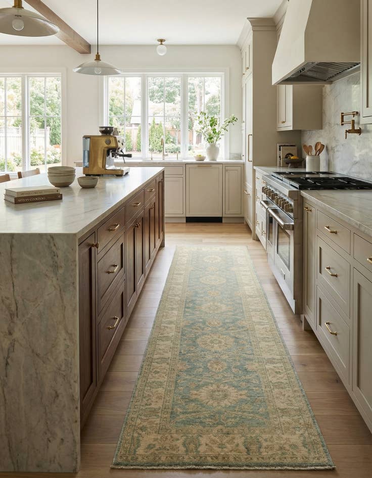 Detail image of 2' 6 x 10' 4  Hand Knotted Peshawar Ziegler Runner Rug