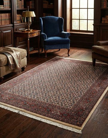 4' 10 x 7' 1 Bidjar With Silk Rug