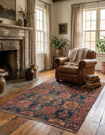 3' 9 x 6' 2 Hand Knotted Ultra Vintage Persian Wool Rug