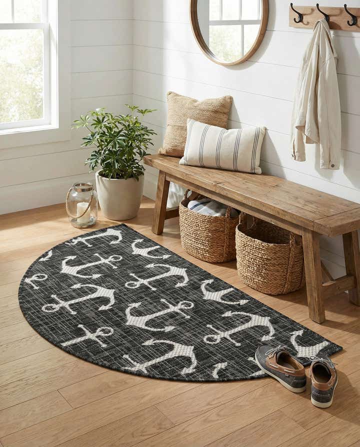 2' 2 x 3' 7 Easy-Clean Coastal Indoor / Outdoor Hearth Rug