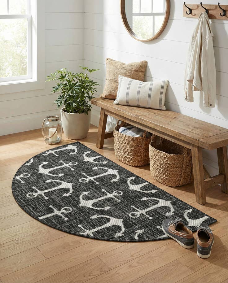 Detail image of 2' 2 x 3' 7 Easy-Clean Coastal Indoor / Outdoor Hearth Rug