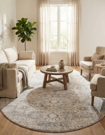 Gray Lola Oval Rug