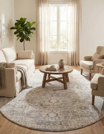 Gray Lola Oval Rug