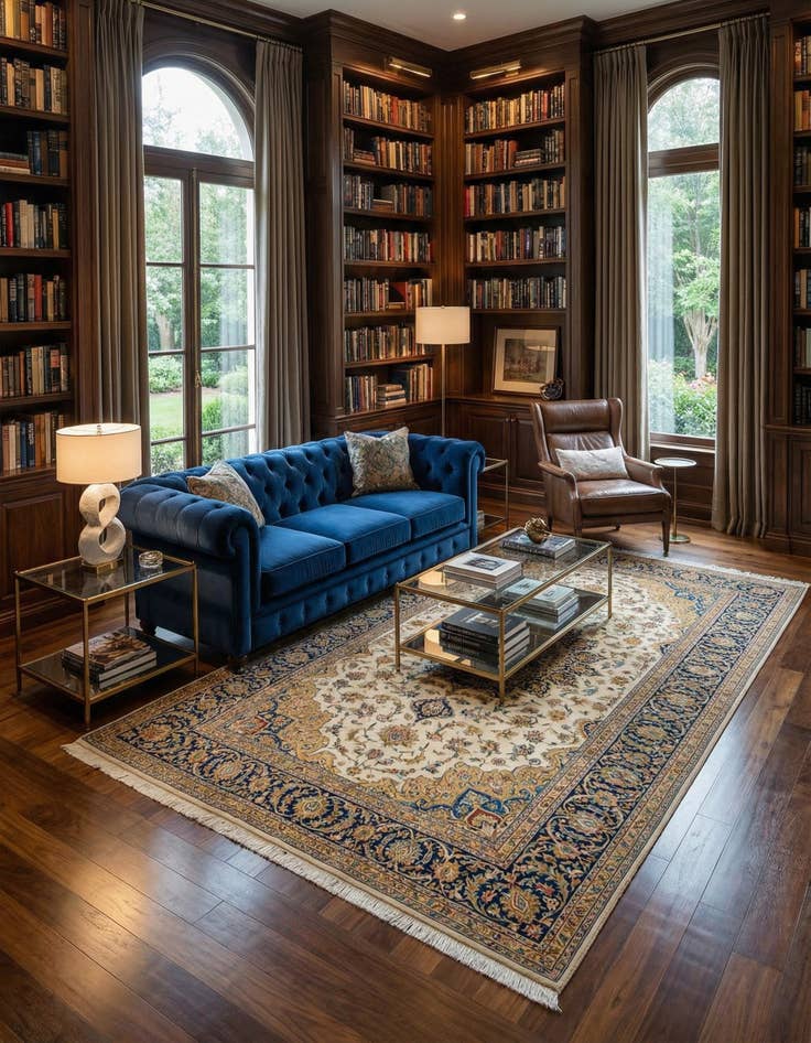 Detail image of  6' 3 x 9' 4  Hand Knotted Tabriz Persian Rug