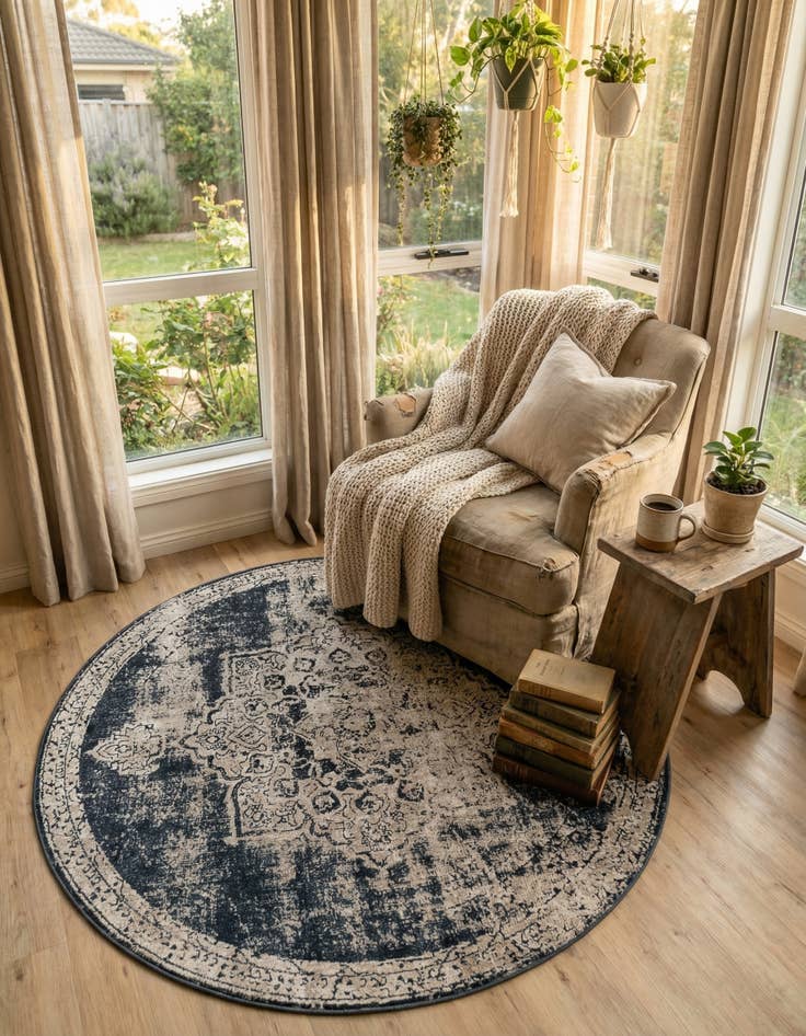 Detail image of 4' x 4' Villa Round Rug