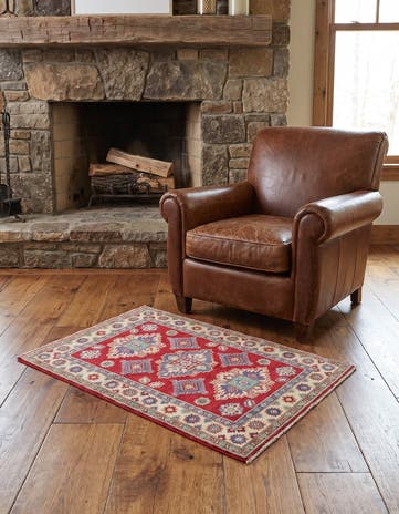 3' 5 x 4' 10 Hand Knotted Kazak Rug