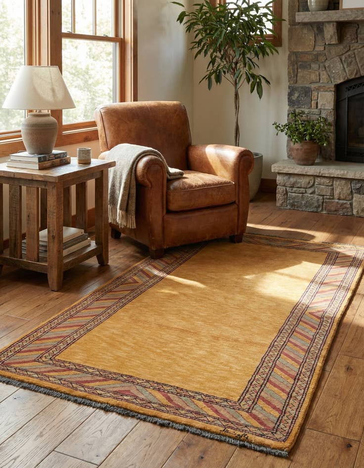 Detail image of  3' 1 x 5' 3  Hand Knotted Kashkuli Gabbeh Oriental Wool Rug