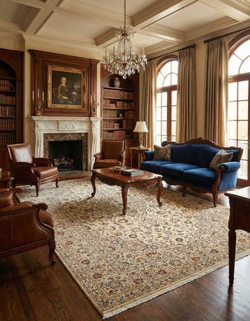 7' 9 x 11' 2 Kashan Wool Rug