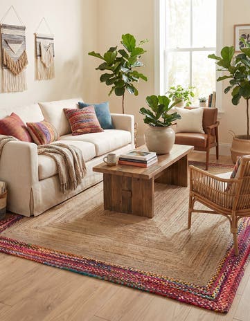 Natural Handmade Braided Jute Rug