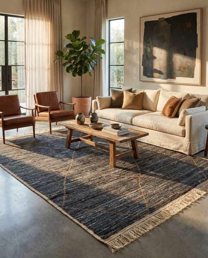 7' 10 x 10' 6 Hand Knotted Moroccan Wool Rug