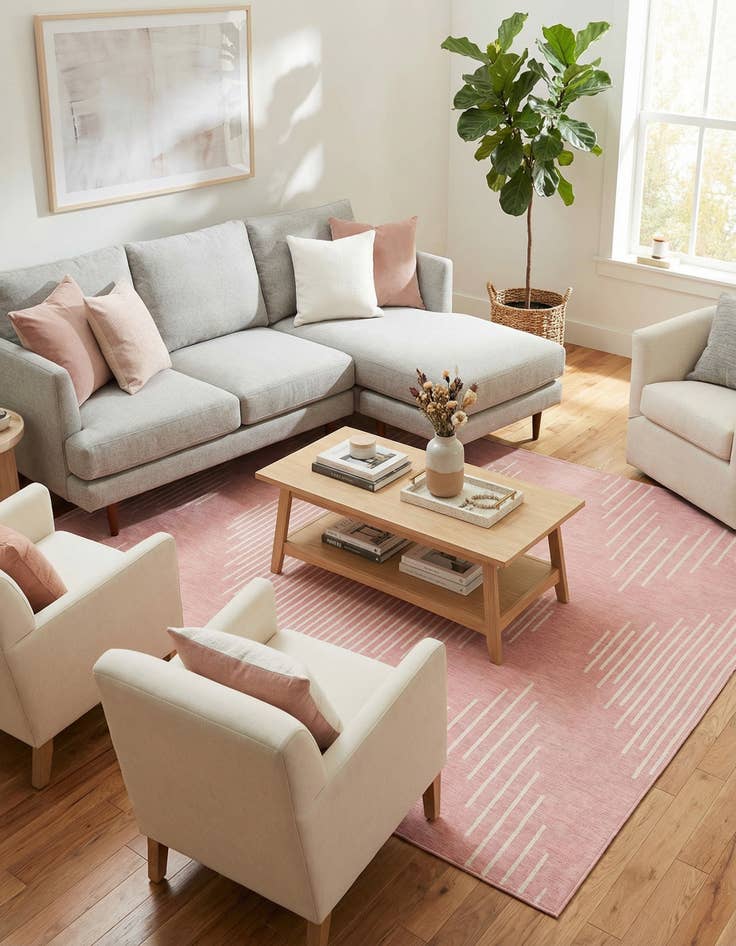 Detail image of 9' x 12'  Washable Modern Indoor / Outdoor Rug